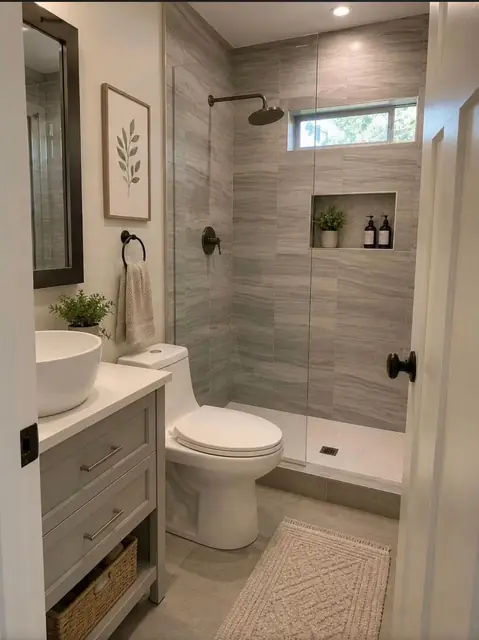Tile shower and vanity cleaned