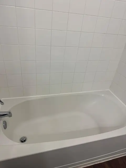 White bathtub scrubbed clean