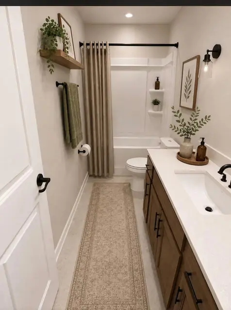 Guest bathroom cleaned and staged